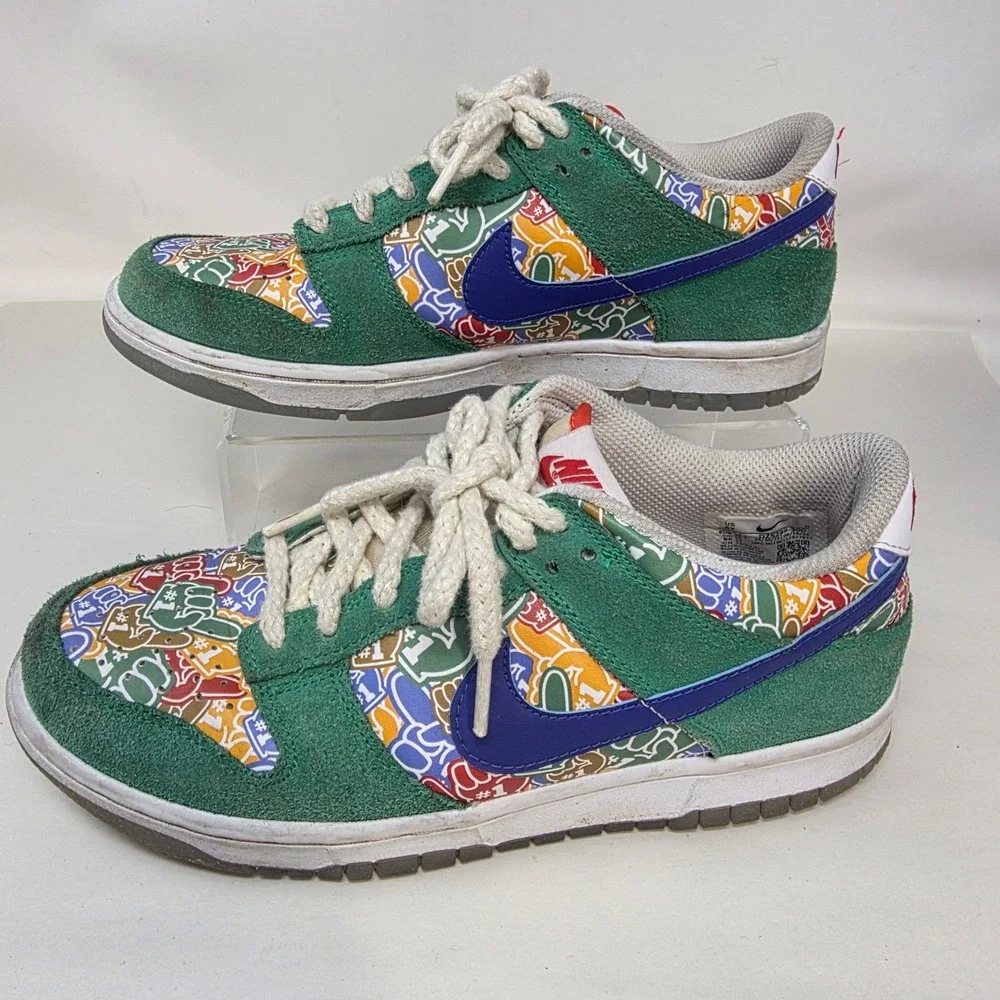 Nike Dunk Low Rooted in Peace Mens 10.5 Green Suede Foam Finger DZ2538-100 Good